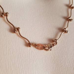 Goldene Halskette, Vintage Kugelkopf Kette Halskette | 46 cm | Avon NR / ungetragen und neuwertig Bild 5