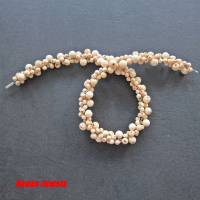 Statement Kette Collier beige Natur Holzperlen Holzkette Perlenkette Halsreif Bild 8