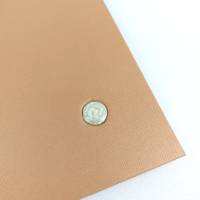 Notizbuch, Keramik ocker hellblau, A5, handgefertigt, 200 Seiten Recyclingpapier Bild 3