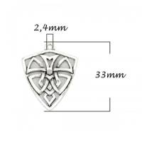 Charms Anhänger Keltischer Knoten Schutzschild Viking Antiksilber Bild 3