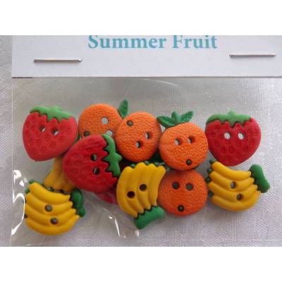 Buttons Galore Knöpfe    Obst   (1 Pck.)    Summer Fruit