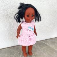 Süßes Kleidchen für Puppen 27 cm mit   Einhorn Bild 2