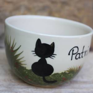 große Patricia Kaffeetasse Katzen Tasse Keramik Vintage Bild 2