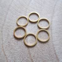 6x vergoldete Verbindungsringe aus Edelstahl 12 mm in Durchmesser zur Schmuckherstellung Bild 1