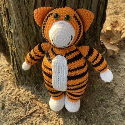 Häkelanleitung - Tim Tiger