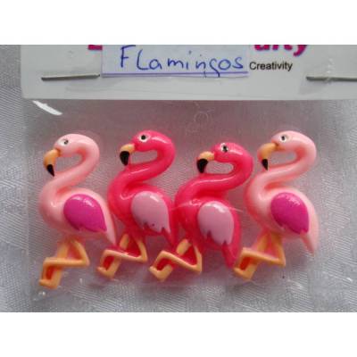 Let´s Get Crafty  Button  Flamingos   (1 Pck.)    Flamingos