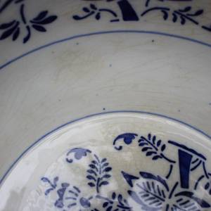 antikes 5 tlg. Schüssel Set Zwiebelmuster schabloniert Keramik um 1900 Bild 5