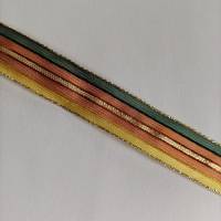 11 m Ripsband in Gelb-Gold-Grün mit Draht 25 mm breit Bild 1