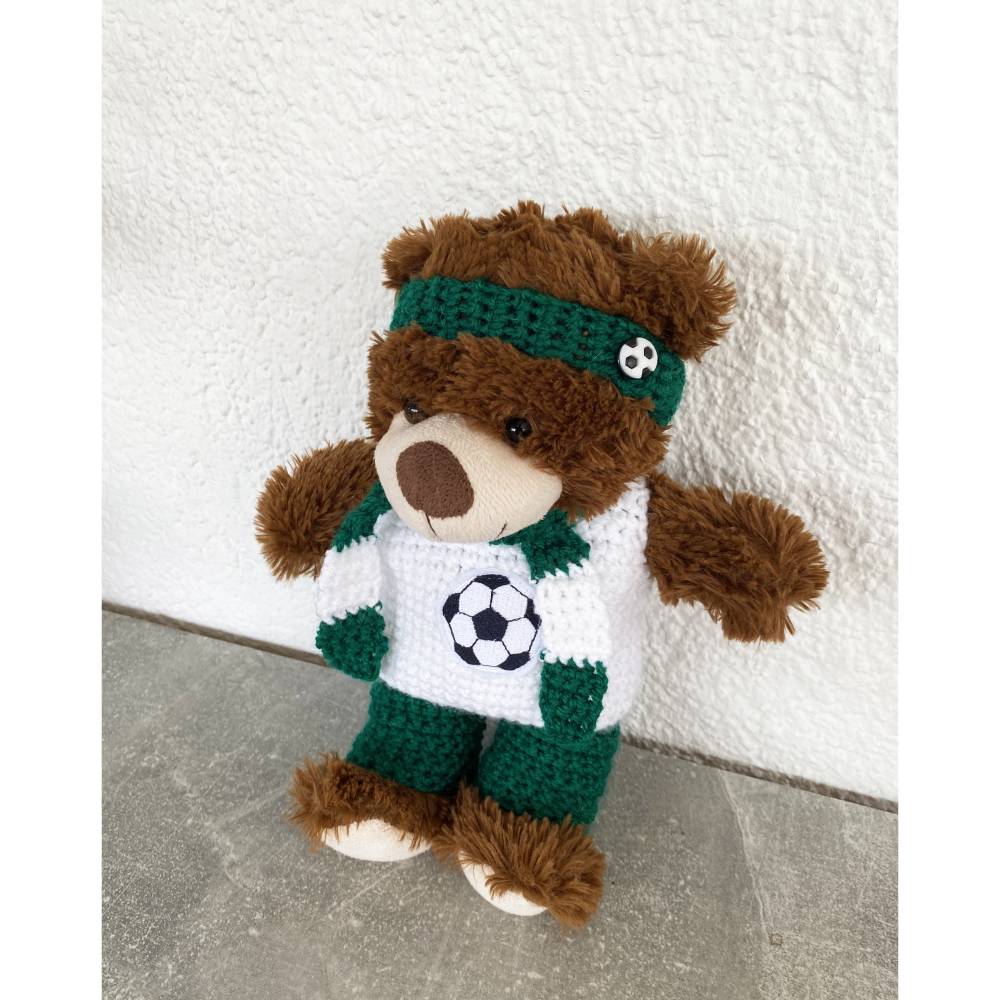 Hose Kleidung für 28-30 cm Bär Teddy Bärenkleidung*Fußball ⚽ grün Shirt 