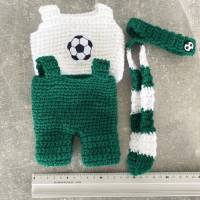 4 teilige Fußballkleidung für Teddybär 30 cm  grün  und weiß für Fußballfans sofort lieferbar !!! Bärenkleidung ! Bild 6