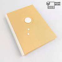 Notizbuch, beige elfenbein, Keramik, A5, 300 Seiten, handgefertigt Unikat
