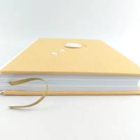 Notizbuch, beige elfenbein, Keramik, A5, 300 Seiten, handgefertigt Unikat Bild 4