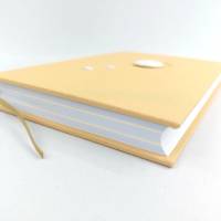 Notizbuch, beige elfenbein, Keramik, A5, 300 Seiten, handgefertigt Unikat Bild 5