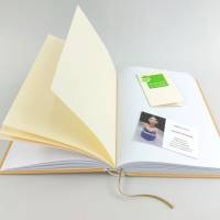 Notizbuch, beige elfenbein, Keramik, A5, 300 Seiten, handgefertigt Unikat Bild 6