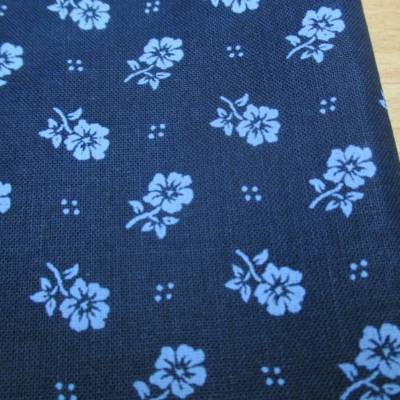 Trachtenstoff Dirndlstoff Blumen Blau/hellblau ÖKOTEX 100(1m/12,-€)
