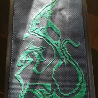 Handgefertigtes Stickbild "Draco" Bild 1