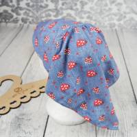 Kopftuch Sonnenschutz Haarband mit Schirm Jeanslook Marienkäfer Bild 2