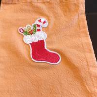 süßes handgefertigtes Weihnachtsbeutelchen im Vintage Look, mit Tunnelzug Bild 6