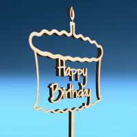 Cake-Topper zum Geburtstag, Happy Birthday - Torte Bild 2