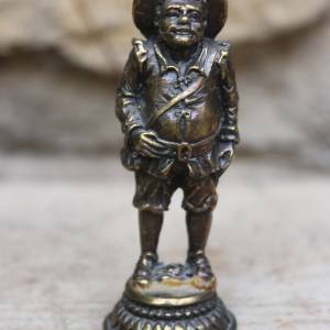 Miniatur Sammelfigur Soldat Messing Figur Setzkasten Vintage Bild 2