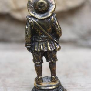 Miniatur Sammelfigur Soldat Messing Figur Setzkasten Vintage Bild 3