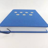 Notizbuch Keramik, Ahoi Anker Segelboot, königs-blau, A5, 300 Seiten, handgefertigt Bild 4