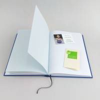 Notizbuch Keramik, Ahoi Anker Segelboot, königs-blau, A5, 300 Seiten, handgefertigt Bild 6