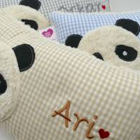 Namenskissen Taufkissen Kuschelkissen Kindergartenkissen Geburtsgeschenk  Panda Pandabär Bild 2
