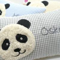 Namenskissen Taufkissen Kuschelkissen Kindergartenkissen Geburtsgeschenk  Panda Pandabär Bild 5