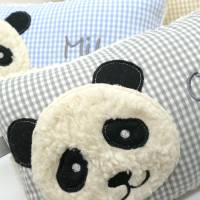 Namenskissen Taufkissen Kuschelkissen Kindergartenkissen Geburtsgeschenk  Panda Pandabär Bild 7