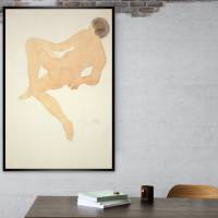 Akt Kunstdruck Auguste Rodin - sitzende, nackte Frau Figur Vintage Bild ca.1897 - Abstrakte Malerei Geschenkidee Bild 3