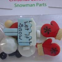 Buttons Galore Knöpfe + Buttons     rund um Weihnachten    (1 Pck.)     Snowman Parts Bild 1