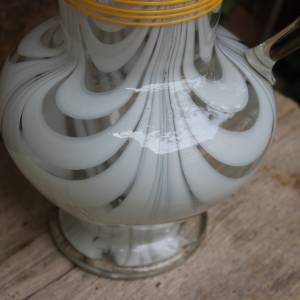 antiker Fadenglas Krug 2 l Lauscha Glaskrug 1880 - 1900 Bild 5