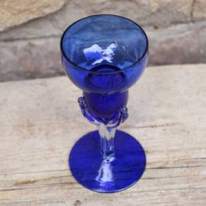 Kerzenständer Glas kobaltblau Vintage 80er 90er Jahre Bild 2