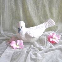 Taube aus Keramik weiß Bild 1
