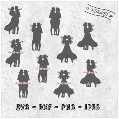 Plotterdatei - Love of my Life - wahre Liebe - Pärchen - Liebende - SVG - DXF - Datei - PNG - JPEG - Mithstoff