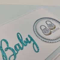 Babykarte mit Umschlag Glückwunschkarte zur Geburt Bild 2