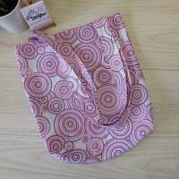 Stoffbeutel, Einkaufstasche aus Stoff, 2 lagig genäht, Schultertasche, Stoffbag, Shopper Tasche mit pink rosa Kreisen Bild 5