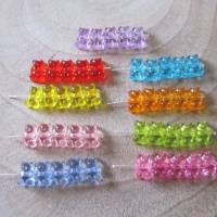 20x Bärchen Perlen (Gummibärchen Imitat), flache Rückseite, 9 Farben zur Auswahl