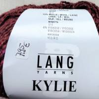 50g Lang Yarns Kylie, Fb 64, rot, dunkelrot, Tweed, Baumwolle, Seide, Wolle, Viscose, LL 150m Bild 2