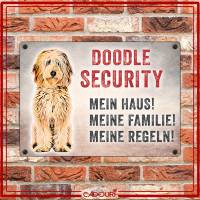 Hundeschild DOODLE SECURITY, wetterbeständiges Warnschild Bild 2