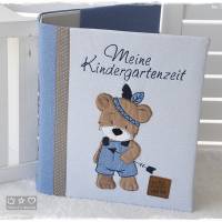 Kindergartenordner,Portfolio,Ordnerhülle mit Boho-Bär, personalisierbar Bild 4
