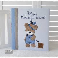 Kindergartenordner,Portfolio,Ordnerhülle mit Boho-Bär, personalisierbar Bild 5
