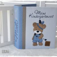 Kindergartenordner,Portfolio,Ordnerhülle mit Boho-Bär, personalisierbar Bild 9
