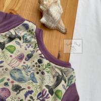 Wolle Seide Langarmshirt | Gr. 74 bis 134 | Wendeshirt | Happy Ocean | Bio | mulesingfrei | Wolle-Seide Shirt Bild 5
