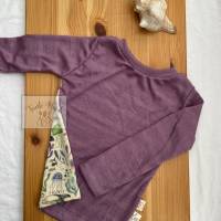 Wolle Seide Langarmshirt | Gr. 74 bis 134 | Wendeshirt | Happy Ocean | Bio | mulesingfrei | Wolle-Seide Shirt Bild 6