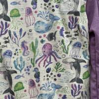 Wolle Seide Langarmshirt | Gr. 74 bis 134 | Wendeshirt | Happy Ocean | Bio | mulesingfrei | Wolle-Seide Shirt Bild 8