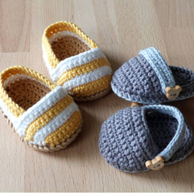 Häkelanleitung Puppenschuhe Espadrilles und Clogs, pdf-Datei