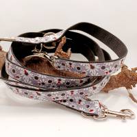 Halsband Hundehalsband Gr. 35-45 cm verstellbar ungepolstert od. gepolstert Muster Daisy Maikäfer Bild 6