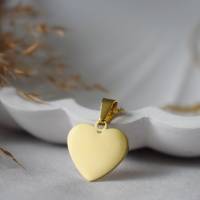 Halskette mit Herz Gold, filigrane Goldkette mit Herz Anhänger, Edelstahlschmuck, Brautjungfern, Geschenk Freundin Bild 6